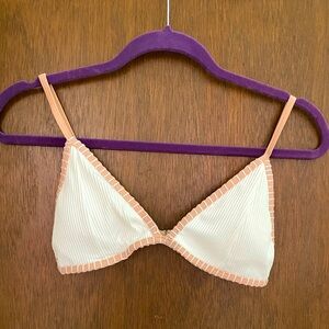 Pink and white bikini